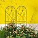 2 Pack Metal Garden Trellis 71" X 19.7" Rustproof Trellis For Climbing Plants Outdoor Flower Support Butterfly Deco Black_maomaolike.com