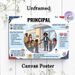 School Principal Career Painting Poster, Informative Cartoon-style Poster, Educational Guide Outlining Principal's Roles, Skills And Work Details_maomaolike.com