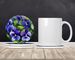 Rhode Island Violets In Watercolor Large Sandstone Coasters Pack Of 4 Absorbent Round Coasters Decor Gifts For Men Or Women, 4 In, Multicolor_maomaolike.com