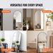 VEVOR Arched Full Length Mirror, 71'' X 32'', Large Free Standing Leaning Hanging Wall Mounted Floor Mirror With Stand Aluminum Alloy Frame, Full Body Dressing Mirror For Living Room Bedroom, Black_maomaolike.com