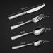 16-Piece Luxury Premium Silverware Dinnerware Tableware Set For Home - Stainless Steel Flatware Service For 4 With Forks, Knives, Spoons, And Teaspoons - Durable, Elegant, And Rust-Resistant Cutlery F_maomaolike.com