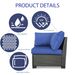3-Seat Patio Wicker Sofa, Outdoor Rattan Sectional Couch Furniture Steel Frame W/Furniture Cover Non-Slip Cushion_maomaolike.com