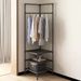 Corner coat rack floor bedroom household bedside clothes hanging rack simple storage rack corner clothes hanging storage_maomaolike.com
