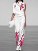 Women's Clothing Stylish commuter sleeveless printed turtleneck suit_maomaolike.com