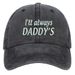 Unisex Washed cotton Embroidery Daddy Alphabet baseball hat Father's Day gift hat Hip Hop hat_maomaolike.com
