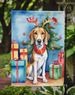 American Foxhound Christmas Reindeer Garden Flag Mailbox Flag Decorative Yard Flag Banner Outside Patio Artwork Yard Flower Beds, Garden Size, Multicolor_maomaolike.com