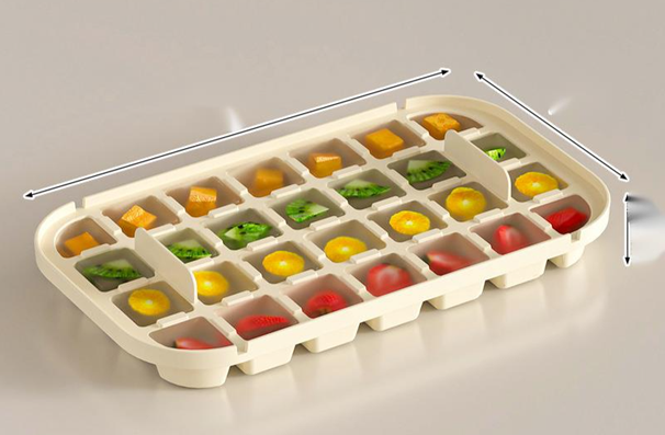 Cube Mold Household Food Grade Refrigerator Storage Box Double Layer With Lid Press Type Large Capacity Ice Tray Magic_maomaolike.com