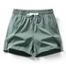 Men's Clothing Summer pants new style ice silk thin fashion casual loose drawstring three-quarter pants men's beach swimming large size shorts_maomaolike.com