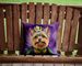 Yorkshire Terrier King Of Mardi Gras Throw Pillow Machine Washable, Indoor Outdoor Decorative Pillow For Couch, Bed Or Patio, 14Hx14W_maomaolike.com