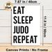 Judo Themed Painting Poster, Bold Black-and-White Text Poster, Motivational Slogan Design, Ideal For Gym And Home Wall Decor_maomaolike.com