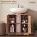 Bathroom Vanity Cabinet, Under Sink Bathroom Cabinet With 2 Doors And Adjustable Shelf, Rustic Brown_maomaolike.com