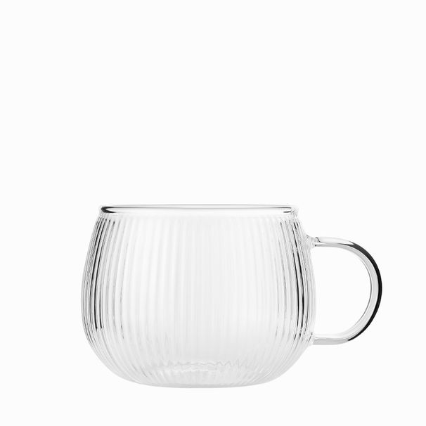 Heat-Resistant Modern Glass Coffee Mug With Handle – Japanese-Inspired Pumpkin Design, Ideal For Home, Office & Gifts_maomaolike.com