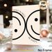 Inspirational Quote Painting Poster, Minimalist Black & White Abstract Interlaced Smiley Face Poster, Uplifting Positive Message Decor Ideal For_maomaolike.com