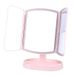 LED 70% Off Stackable Mirror With Light, Rechargeable Makeup Desktop Rotating Light-Up Mirror, Plastic Storage,_maomaolike.com