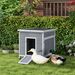 Wooden Duck Coop With Openable Roof, Removable Floor, Double Doors, Ramp, For 2-4 Ducks, Chickens, 25" X 32" X 30"_maomaolike.com