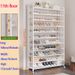 11-layer Door Shoe Cabinet, Home Space-saving, Large-capacity, Multi-layer Shoe Rack, Dust-proof, Rounded Corner, Anti-collision Design Storage Rack_maomaolike.com