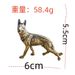 Solid Figurine Wealth-Enhancing Wolf Dog Brass Art Pet Copper Handle Antique-Style Distressed Sculpture Antique Bronze Artifact_maomaolike.com