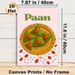 Paan Themed Painting Poster, Vibrant Cartoon-style Paan Treats On Ornate Golden Plate Poster, Charming Cultural Culinary Decor Ideal For Kitchen And_maomaolike.com