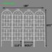4 Pack Metal Garden Trellis 71" X 19.7" Rustproof Trellis For Climbing Plants Outdoor Flower Support Cream White_maomaolike.com