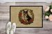 Lancashire Heeler Christmas Flowers Doormat Front Door Mat Indoor Outdoor Rugs For Entryway, Non Slip Washable Low Pile, 24H X 36W_maomaolike.com