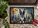 Boston Terrier Spooky Halloween Doormat Front Door Mat Indoor Outdoor Rugs For Entryway, Non Slip Washable Low Pile, 24H X 36W_maomaolike.com