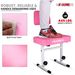 5 CORE Piano Bench Height Adjustable Keyboard Stool Stool Heavy Duty Thick Padded Cushioned Seat With Backrest - PNB B-REST PNK_maomaolike.com