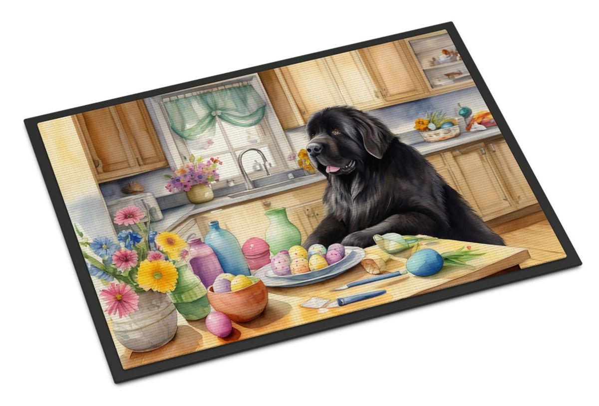 Decorating Easter Newfoundland Doormat Front Door Mat Indoor Outdoor Rugs For Entryway, Non Slip Washable Low Pile, 24H X 36W_maomaolike.com