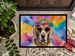 Weimaraner Hippie Dawg Doormat Front Door Mat Indoor Outdoor Rugs For Entryway, Non Slip Washable Low Pile, 24H X 36W_maomaolike.com