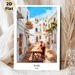 Bari Italy Townscape Painting Poster, Warm Vibrant Illustrated Mediterranean Alley Scene Poster, Captures Cozy Local Daily Life, Ideal For Living_maomaolike.com