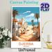 Djerba Tunisia Coastal Town Painting Poster, Bright Mediterranean Style Illustration Poster, Warm Coastal Town View Decor Ideal For Living Room_maomaolike.com