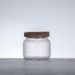 Hammered Glass Storage Jar With Acacia Wood Lid - Airtight Container For Coffee Tea Spices & Dry Goods (Decorative_maomaolike.com