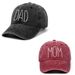 Unisex DAD MOM Alphabet embroidered washed baseball cap Outdoor sports washed cotton visor_maomaolike.com