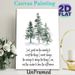 Snowy Pine Trees With Serenity Prayer Painting Poster, Soft Watercolor Winter Forest Scene Poster, Soothing Inspirational Quote Decor For Living Room_maomaolike.com