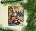 Chihuahua And Santa Claus Porcelain Ornament Christmas Tree Hanging Decorations For Home Christmas Holiday, Rectangle, Gift, Multicolor_maomaolike.com