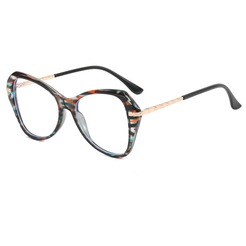 New square frame men's and women's flat mirror glasses frame retro blue light anti-internet celebrity large frame plain makeup artifact_maomaolike.com