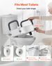 Raised Toilet Seat With Arms, 300 Lbs Load Capacity, 5-Inch Lift Height, Widened Commode Elevated Toilet Seat Riser With Padded Handles For Seniors, Elderly, Handicap, Disabled, And Adults Use_maomaolike.com
