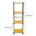Korean Yellow 4-Tier Heavy Duty Stainless Steel Storage Shelving Unit, 100lbs/shelf (49"H X 14.9"W X 13.7"D) For Indoor/Outdoor Organization , Modular Rack, Extremely Durabl_maomaolike.com