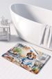 Beagle The Chef Memory Foam Kitchen Mat Machine Washable Anti-Fatigue Mat Cushion Comfort Bath Mat Or Kitchen Rug_maomaolike.com