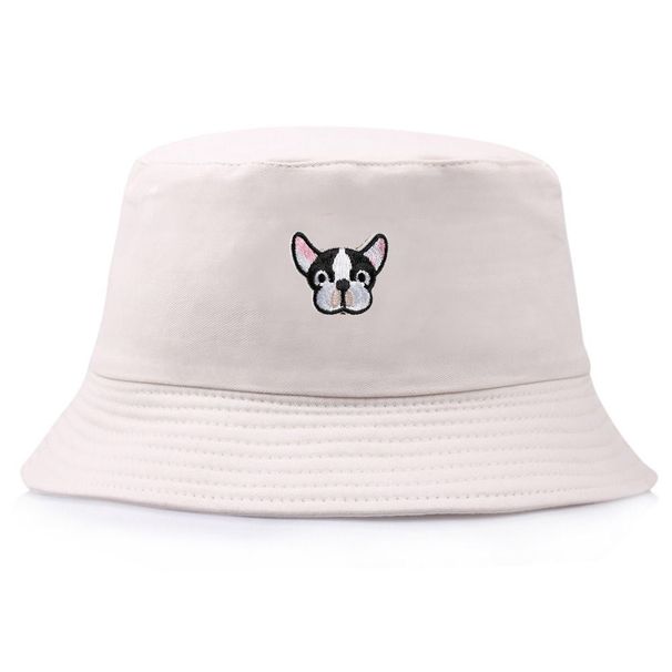 Hot Sale 2024 New Dog Embroidered Outdoor Shadow Woman Breathable Men Universal Double-Sided Golf Bucket Hat Fisherman Cap_maomaolike.com