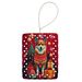 Norwegian Buhund Holiday Christmas Porcelain Ornament Christmas Tree Hanging Decorations For Home Christmas Holiday, Rectangle, Gift, Multicolor_maomaolike.com