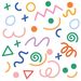 Cross-border Irregular Geometric Line Colorful Cartoon Self-Adhesive Home Decoration Kindergarten Children's Room Wall_maomaolike.com