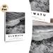Uluwatu Ocean Wave Painting Poster, Monochrome Minimalist Crashing Sea Wave Scene Poster, Calming Coastal Decor Ideal For Living Room, Bedroom And_maomaolike.com