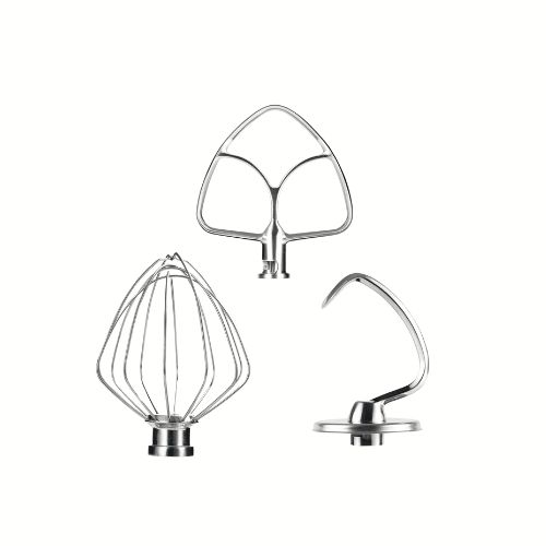 Stand Mixer Accessories 3-piece Set, Stainless Steel Whisk, Dough Hook And 5-Quart Whisk, Replaceable Food Mixer Accessories For Baking And Everyday Use_maomaolike.com