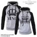 Men's Clothing autumn and winter new hooded pullover color matching couple sweatshirt_maomaolike.com