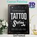 Temporary Tattoo Station Painting Poster, Vintage Chalkboard-style Poster With White Typography & Star Accents, Clear Operation Guide, Ideal For_maomaolike.com