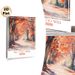 Autumn Forest Path Painting Poster, Soft Watercolor Warm-toned Woodland Path With Fallen Leaves Poster, Calming Autumnal Wall Decor For Living Room_maomaolike.com
