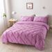 Flower Solid Color Quilt Cover Three Piece Set Full Size For UK/USA/Europe Bedding_maomaolike.com