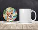 Corgi Luau Large Sandstone Coasters Pack Of 4 Absorbent Round Coasters Decor Gifts For Men Or Women, 4 In, Multicolor_maomaolike.com