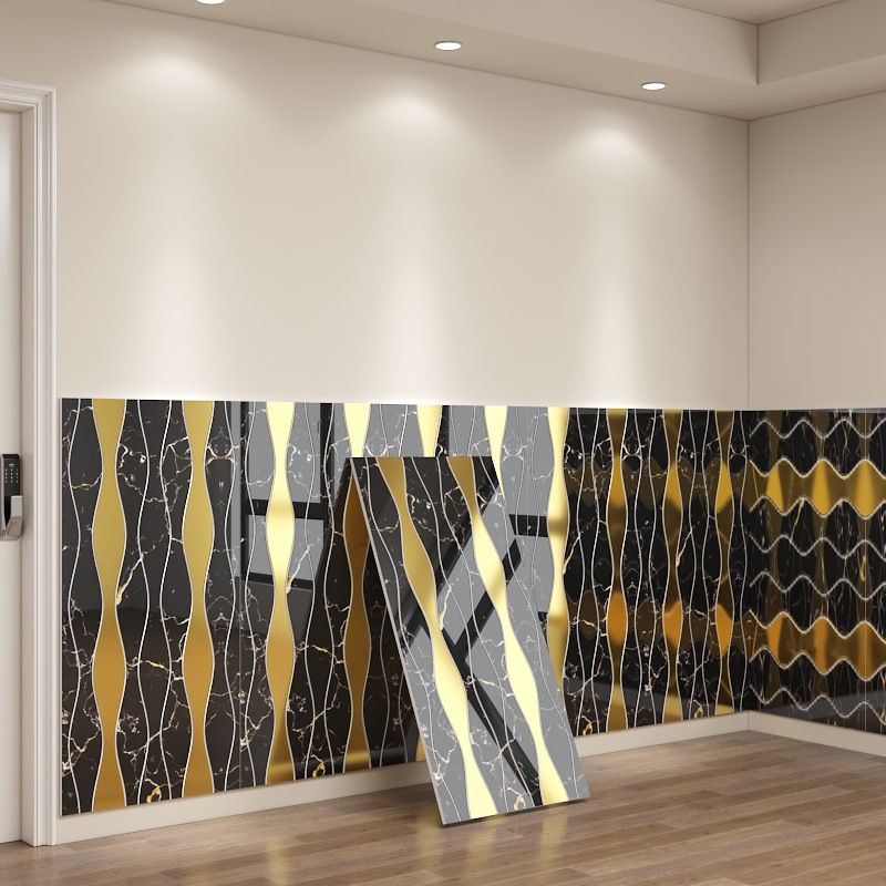 Mosaic Wood Grain Aluminum Plastic Board Self-Adhesive Waterproof Moisture-Proof Background Wall_maomaolike.com