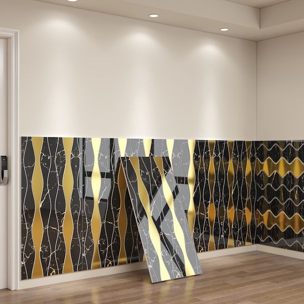 Mosaic Wood Grain Aluminum Plastic Board Self-Adhesive Waterproof Moisture-Proof Background Wall_maomaolike.com